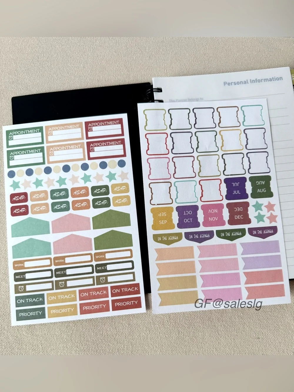 New Black Hard Cover 2026-2027 Planner Gift Set Fits Coach Notebook covers